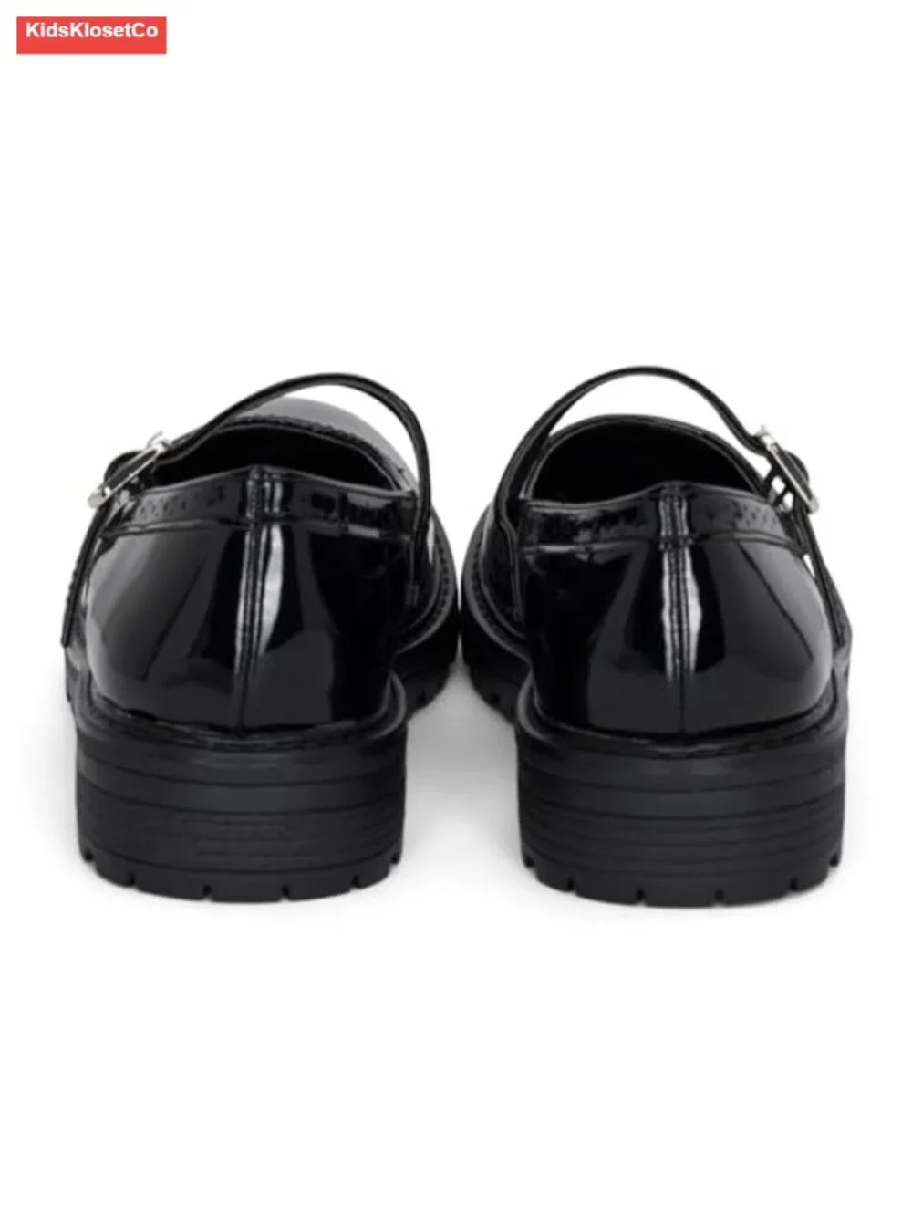 Girls Mary Jane Heeled Loafers Adjustable Buckle Closed Toe Vegan Shoes